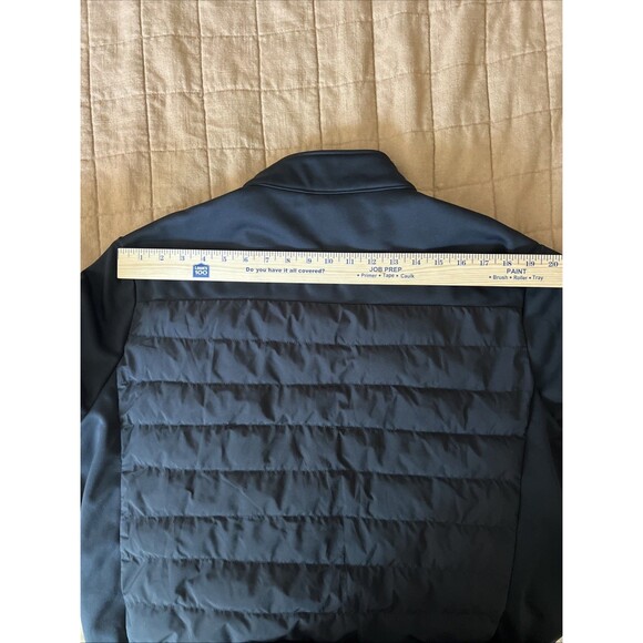 32 Degrees Men’s XL Black Mixed Media Puffer Jacket Zip Up Poly Fill - Picture 10 of 11
